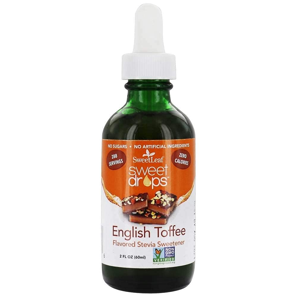 Sweet Leaf English Toffee Flavor Stevia Clear Liquid, 2 Ounce -- 3 per case.