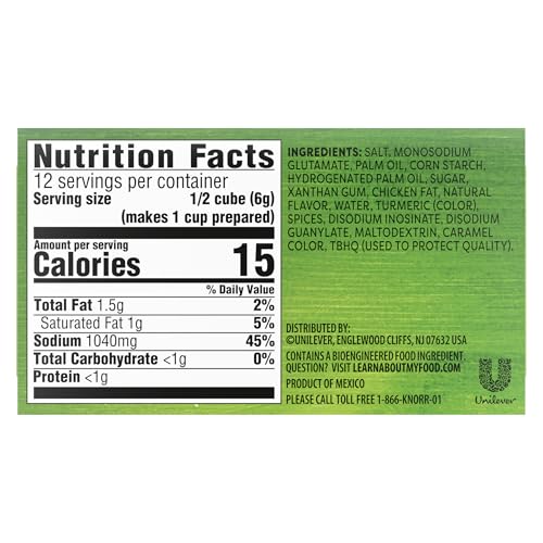 Knorr Cube Bouillon, Chicken, 2.5 Ounce, 6 Cubes