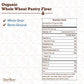 Great River Organic Milling Whole Wheat Pastry Flour, USDA Organic, Non-GMO, 25 lb Pack