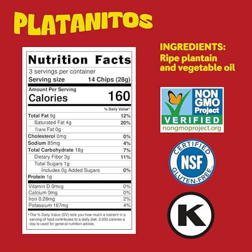 Mayt   Plantain Chips With Lemon | Healthy Snacks | 3 Oz Snacks | Non Gmo | Gluten Free Snacks | Kosher | Plantains Chips