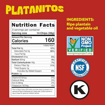 Mayt   Plantain Chips With Lemon | Healthy Snacks | 3 Oz Snacks | Non Gmo | Gluten Free Snacks | Kosher | Plantains Chips