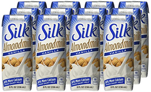 Silk Almond Milk, Vanilla, 8 Ounce (Pack of 12)