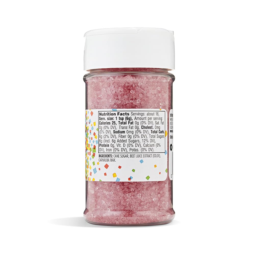 365 by Whole Foods Market Pink Decorating Sugar, 3.3 Ounce, Ideal for Baking and Crafting