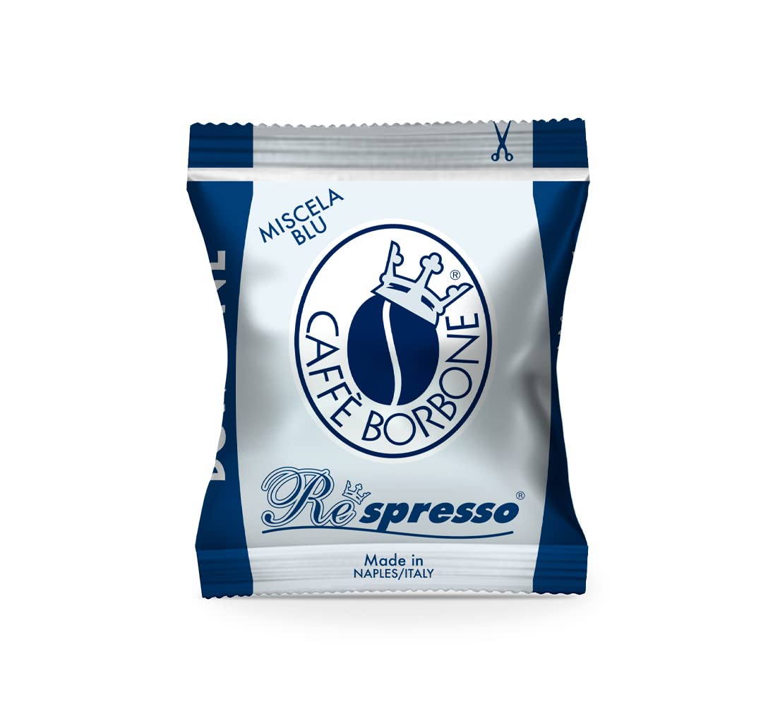 Caffè Borbone Espresso Pods, Blue Blend, 50 Count, Compatible with Nespresso, Intense Aroma, Freshly Packaged in Italy