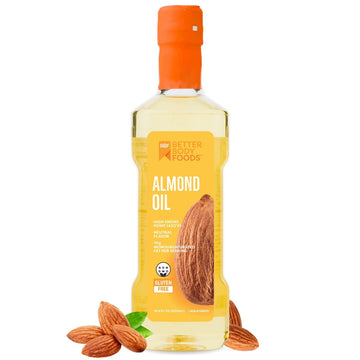 BetterBody Foods Naturally Refined Cooking Oil, Almond Oil, 16.9 Fl Oz