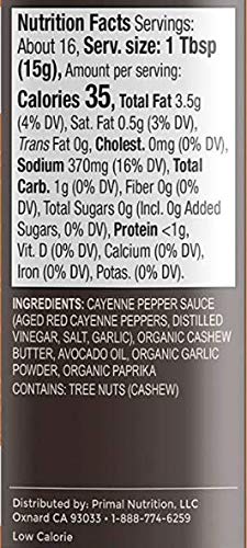 [Pack of 2][Free Measuring Spoon] Primal Kitchen Buffalo Sauce, No Dairy, Whole 30 Approved, Keto & Paleo Certified - Family Siz