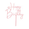 Happy Birthday Cake Topper Cake Decoration Birthday Cake Supplies (Rose gold cake topper)
