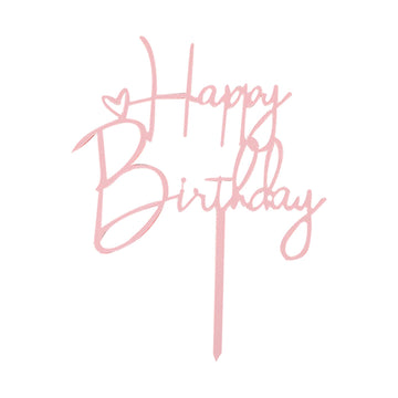 Happy Birthday Cake Topper Cake Decoration Birthday Cake Supplies (Rose gold cake topper)