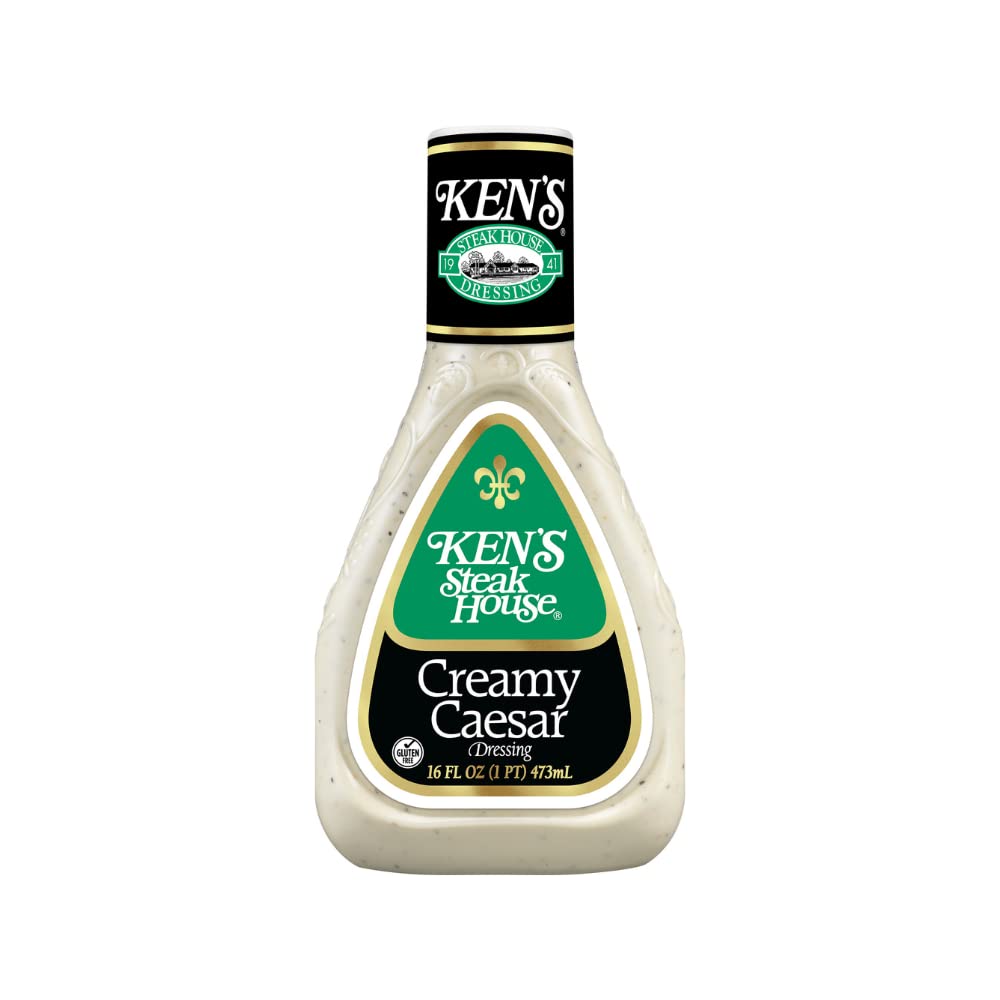 Kens Steak House Creamy Caesar, Ranch, Asian Sesame Dressing Variety Pack, 16 FL OZ (3 Count)