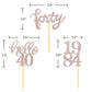 Rose Gold Glitter 40Th Birthday Cupcake Toppers 40Th Birthday Celebrating Party Decorations - Set Of 24