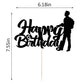 Lveud Camera Photographer Happy Birthday Cake Topper Black Photography Lovers Party Cake Decorations