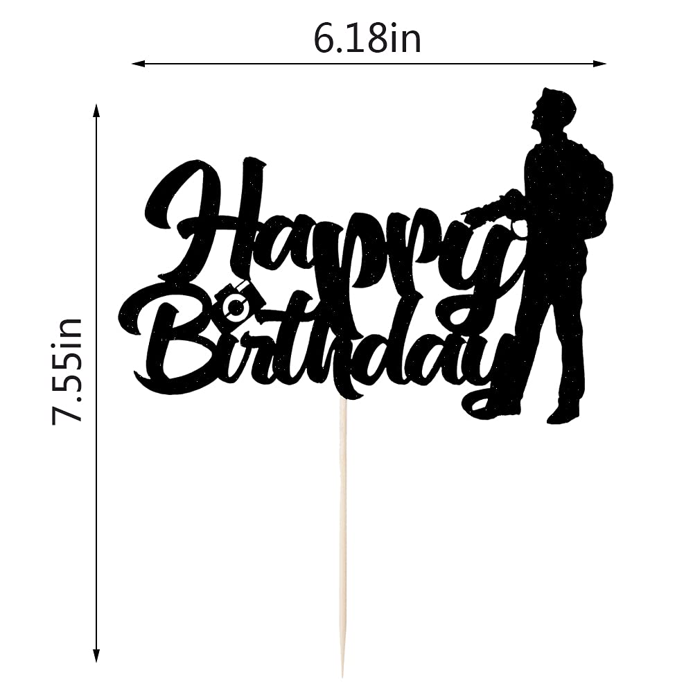 Lveud Camera Photographer Happy Birthday Cake Topper Black Photography Lovers Party Cake Decorations