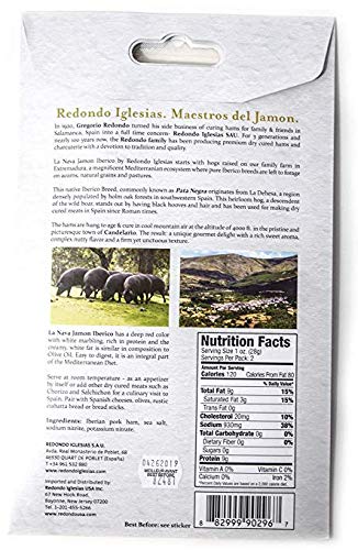 Jamon Iberico La Nava - Sliced 2 Oz - 30 Months Aged Dry Cured Ham - Spain Gourmet Delicatessen