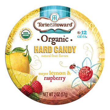 Torie And Howard Organic Hard Candy Lemon And Raspberry, 2 Ounce