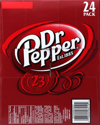 Dr Pepper Soda Pop, 12 Fl Oz, 24 Pack Cans