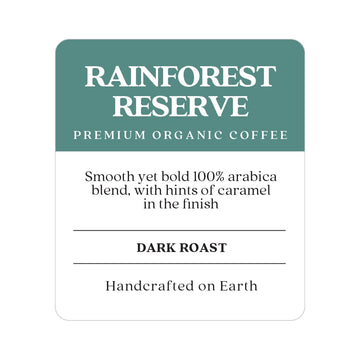 Copper Moon Dark Roast Whole Bean Coffee, Rainforest Reserve Organic Blend, 2 Lb