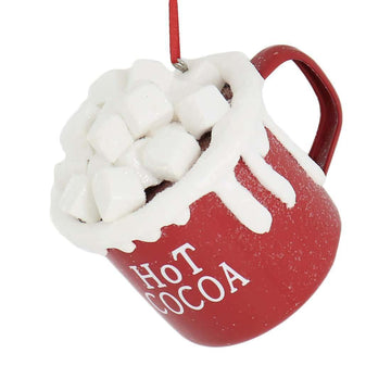 Hot Cocoa Cup With Marshmallows Ornament For Christmas