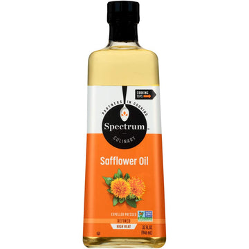 Spectrum Culinary, High Oleic Safflower Oil, Refined, 32 Oz (Pack Of 12)