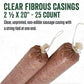 LEM Products Clear Fibrous Casings, Non-Edible Sausage Casings, 2.5 x 20 Inch, Model 124B, 25 Count Pack