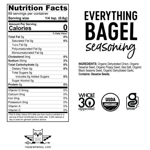 The New Primal THE NEW PRIMAL Organic Everything Bagel Seasoning, 2.5 OZ