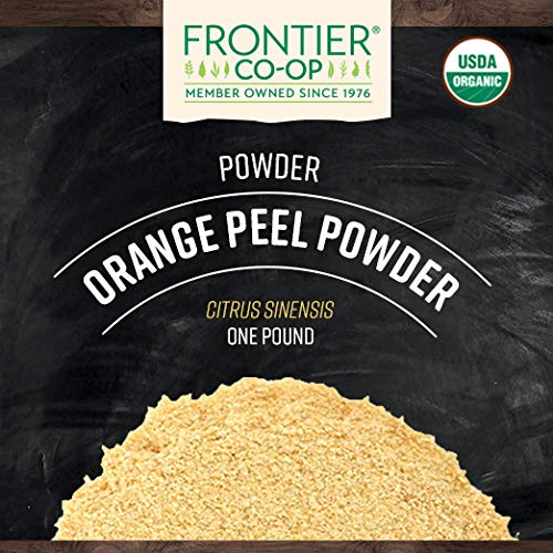 Frontier Co-op Organic Orange Peel Powder - Pure Citrus Flavor - 1lb Bulk Bag