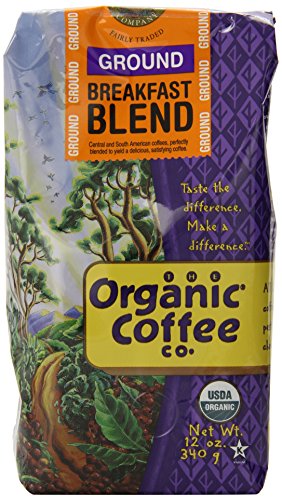 The Organic Coffee Co. Ground, Breakfast Blend, 12 Ounce