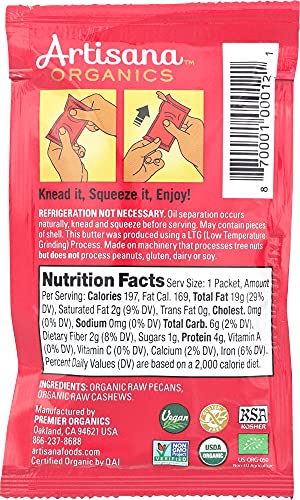 Artisana Pecan Raw Squeeze Pack, 1.06 Oz