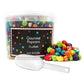 The Hampton Popcorn Company Rainbow Popcorn Bucket with Scoop, 20 Ounce, Fruitfetti Caramel Corn Tub
