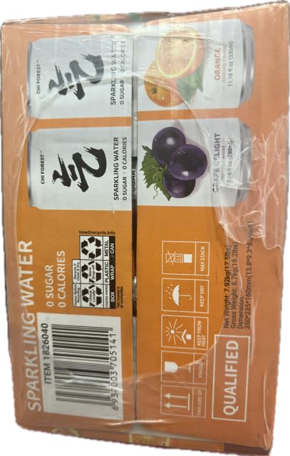 Chi Forest Flavored Sparkling Water Variety Pack, 24 Cans/11.5 Fl Oz
