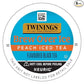 Twinings Brew Over Ice Unsweetened Peach Black Iced Tea K-Cup Pods For Keurig, 12 Count (Pack Of 6), Caffeinated