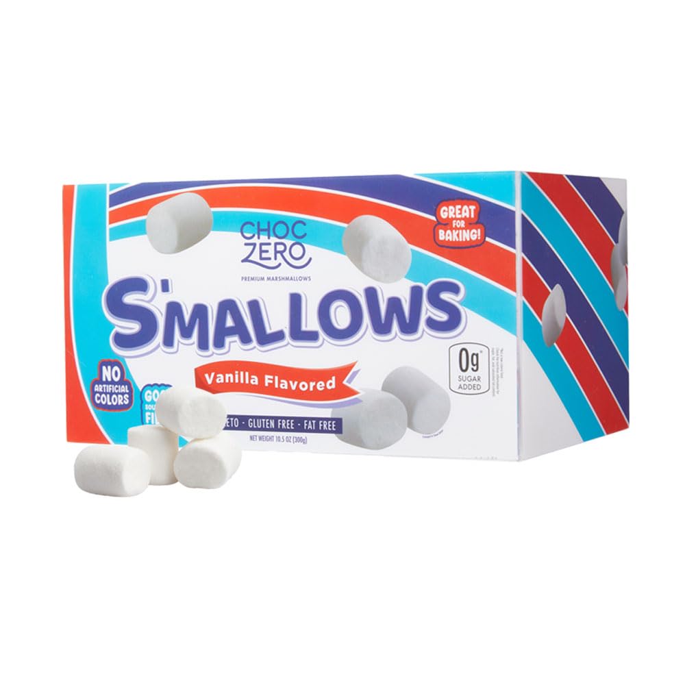 Sugar Free Marshmallows By Choczero - Keto Marshmallow - Gluten Free 0G Fat Zero Sugars - Healthy Low Carb 10 Oz Bag