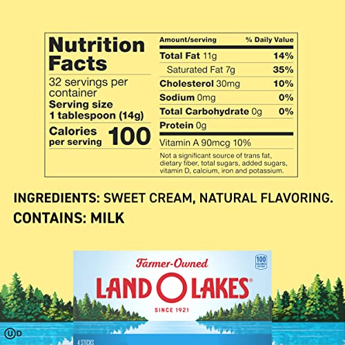 Land O Lakes Unsalted Butter, 1 lb in 4 Sticks