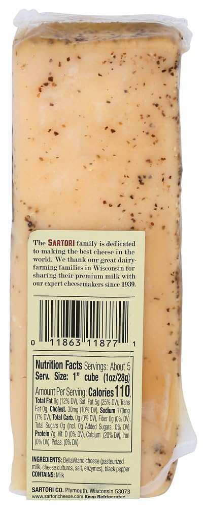 SARTORI RESERVE Bellavitano Black Pepper, 5.3 Ounce
