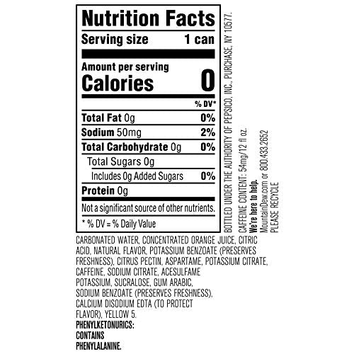 Diet Mountain Dew Soda, 12oz Cans (24 Pack)