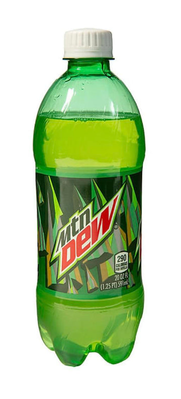 Mountain Dew Soda, 20 Fl Oz (Pack Of 24)