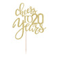 Qertesl Gold Glitter Cheers To 20 Years Cake Topper, Happy 20Th Birthday Cake Decorations,Perfect For 20 Years Cake Decorating,W