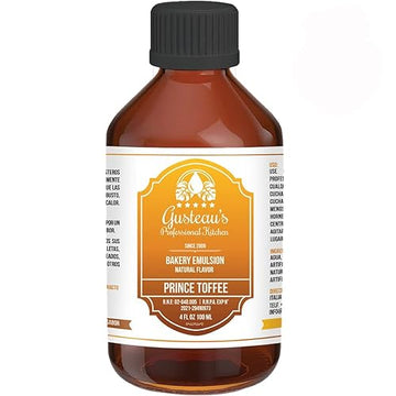 Gusteau's - Prince Toffee Flavor Bakery Emulsion, 4 fl oz (100ml) (Prince Toffee)