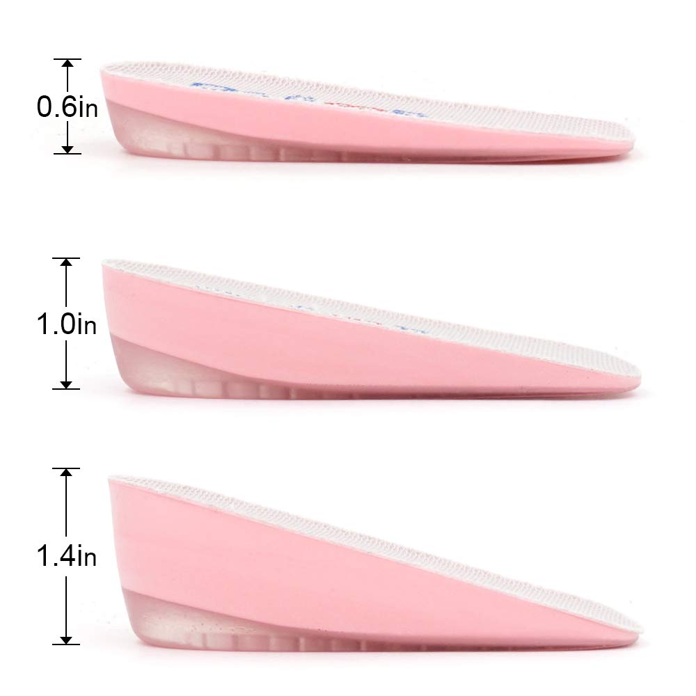 Dr. Foot'S Height Increase Insoles, Heel Cushion Inserts, Heel Lift Inserts For Leg Length Discrepancies (0.6'' Height)