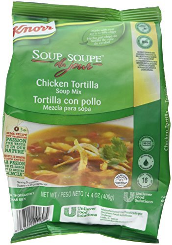 Knorr Professional Chicken Tortilla Soup Mix, No MSG, 14.4 oz, Pack of 4