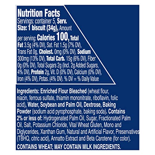 Pillsbury Flaky Layers Butter Tastin Canned Biscuits, 5 Ct, 6 oz