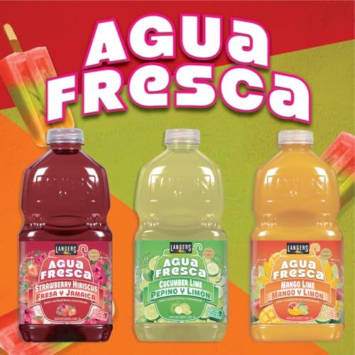 Langers Agua Fresca Variety Pack - 64 fl oz (Pack of 3) - Refreshing Beverage Mix