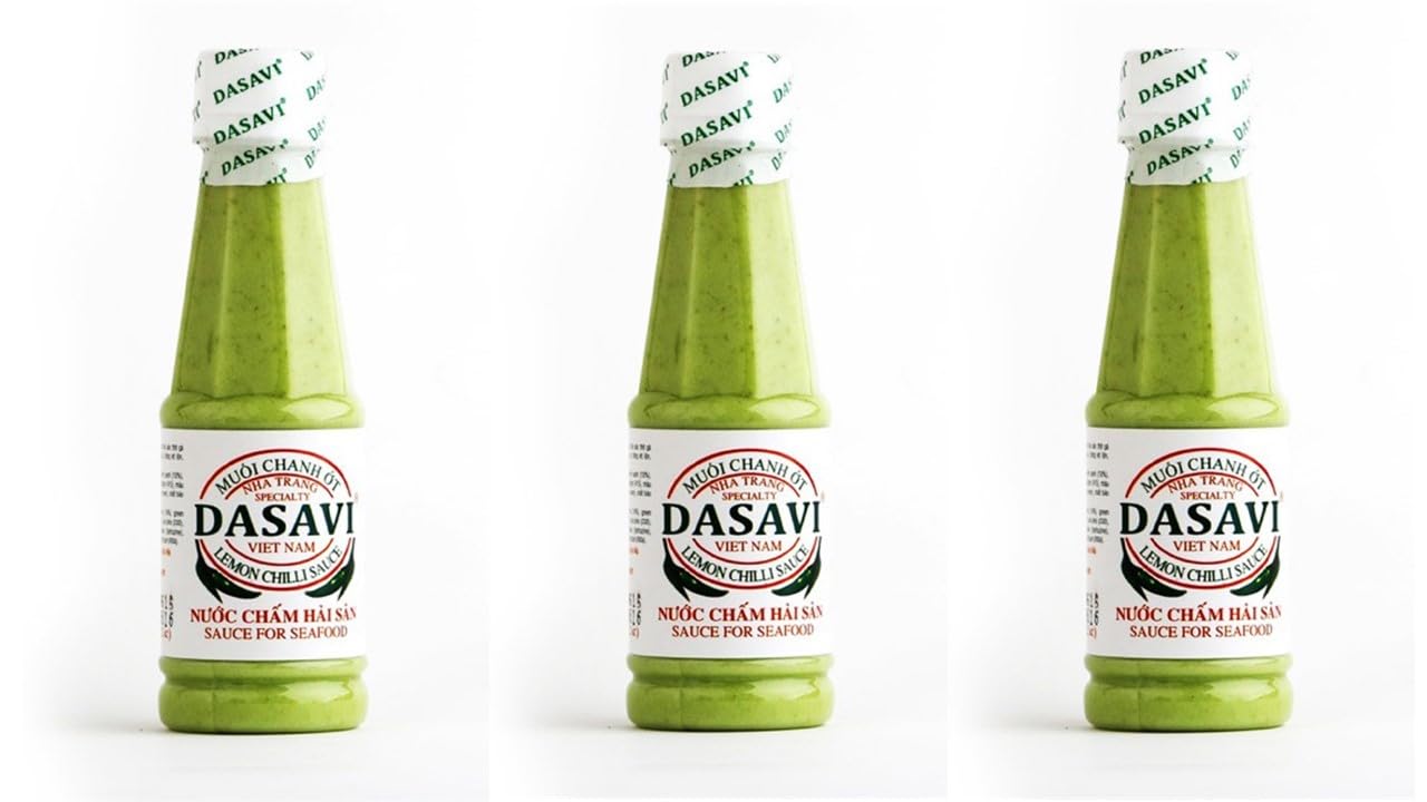 3 Packs - Lemon Green Chili Sauce - Sot Muoi Chanh Ot Xanh - 9.2 Oz