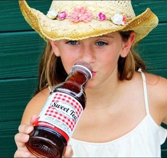 Iced Tea Sweet, Real Brewed, Pure Cane Sugar, Caffeinated, All Natural No Artificial Flavors Or Colors 16 Oz (12 Pack) By Southe