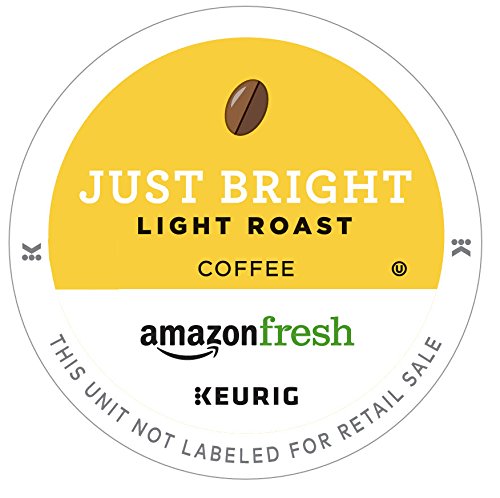 AmazonFresh K-Cups, Just Bright Light Roast Coffee, 80 Count, Compatible with Keurig Brewer