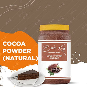 Bake King Natural Cocoa Powder 400Gm For Baking, Shake, Cake And Chocolates | Unsweetened | Bake, Hot Chocolate, Drinking Shakes