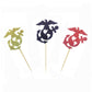Morndew 24 Pcs Military Themed Cupcake Toppers For Military Themed Party Promotion Retirement Party Wedding Party Birthday Party