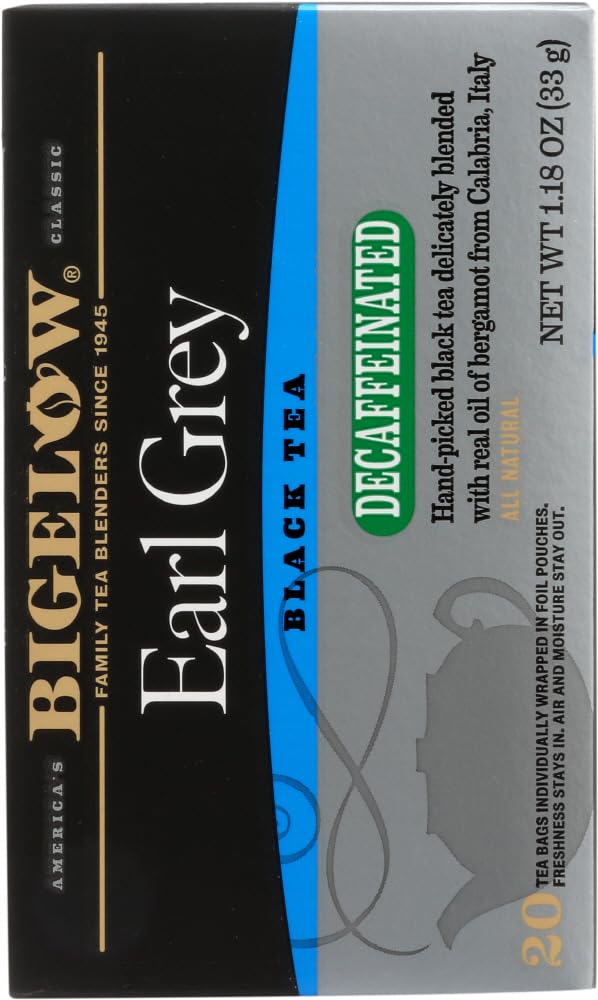 Bigelow Black Tea Decaffeinated Early Grey - 20 Ct