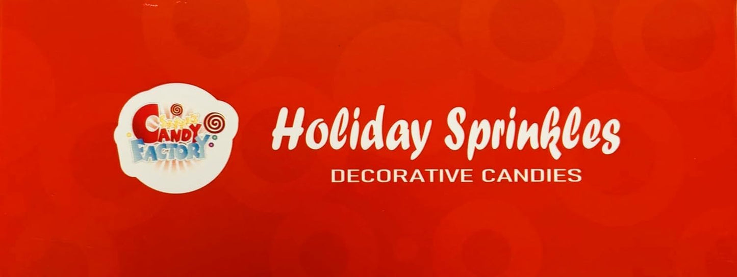 Holiday Sprinkles Set 12 Count 11.85 Oz Different Types in Box, Cake - Cookies Sprinkles For Christmas-Party, Kosher,Jimmies, St