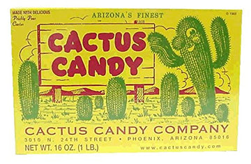 FQQF 1 LB Box of Prickly Pear Cactus Candy - Delicious Natural Sweet Treat, Gluten-Free, Perfect for Gifting or Snacking