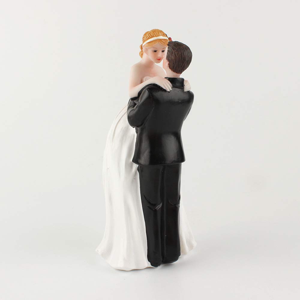 Bride & Groom Wedding Cake Topper, Wedding And Engagement Party Fun Wedding Couple Figurines Decorations Gifts (Groom Lift Bride